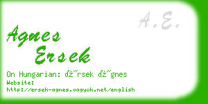 agnes ersek business card